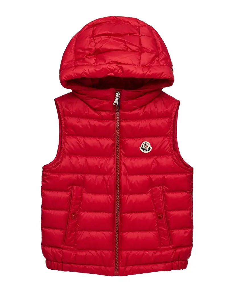Moncler Boy 's Uzzay Hooded Down Vest, Size 4-6 - Women's Clothing