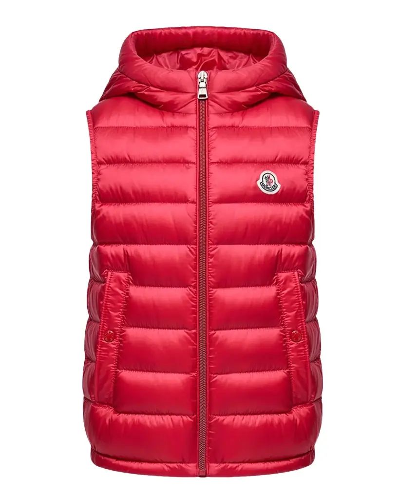 Moncler Boy 's Uzzay Hooded Down Vest, Size 12-14