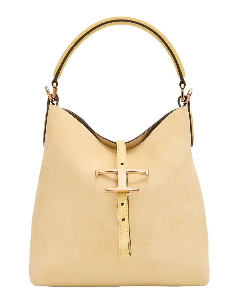 Tod 's Small T Timeless Suede Shopping Bag