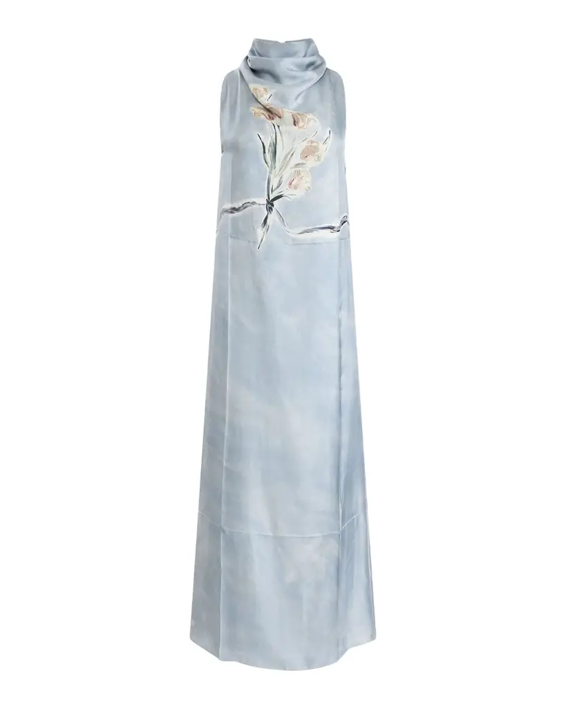 Altuzarra Noori Draped Floral Silk Dress