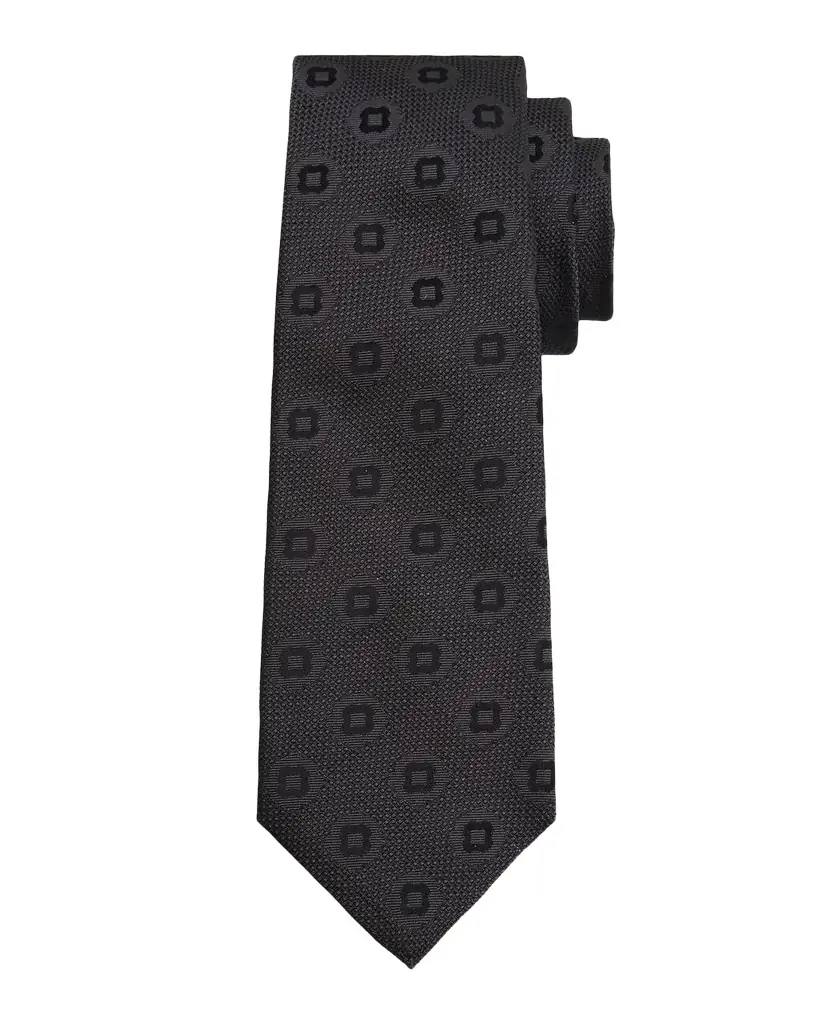 Kiton Men 's Geometric Silk Jacquard Tie