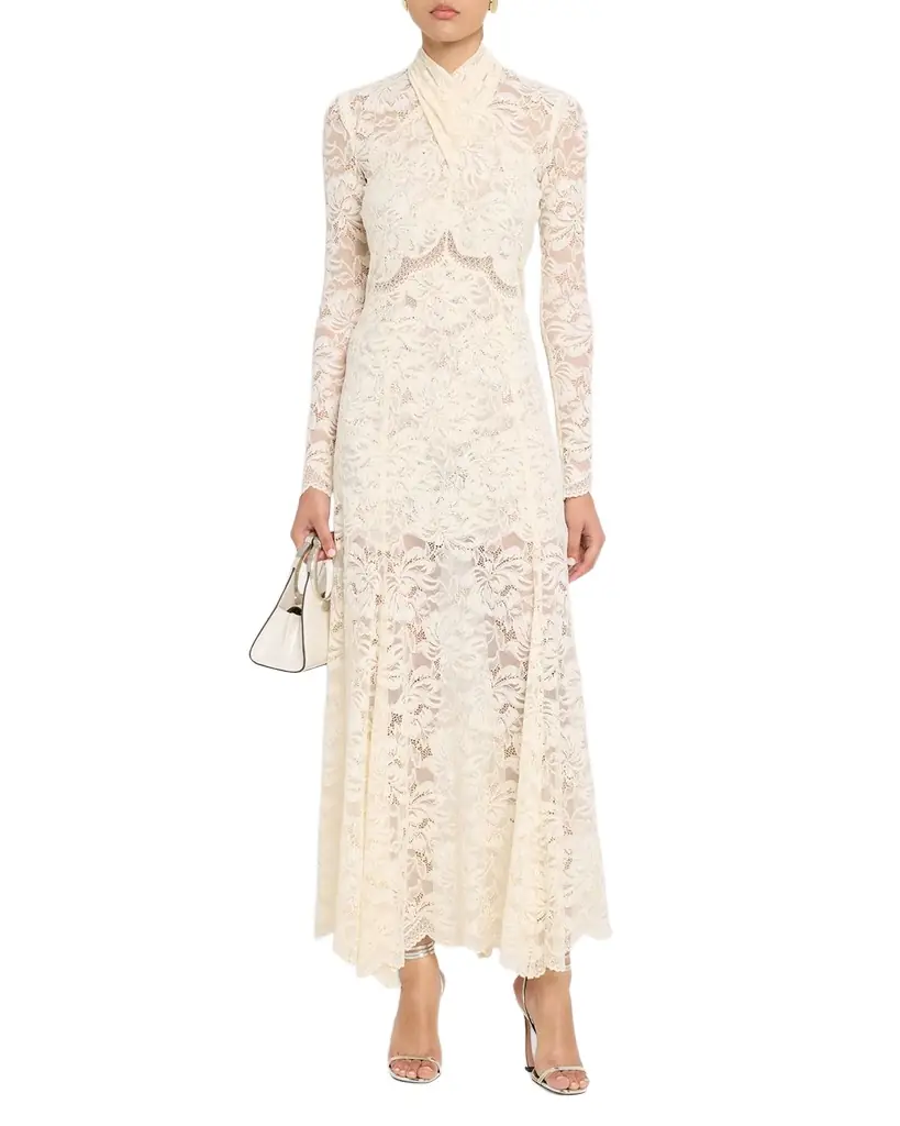 Rabanne Layered Lace Maxi Dress