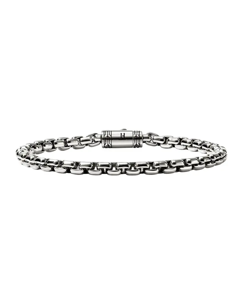 John Hardy Men 's Sterling Silver Box Chain Bracelet, 4.8mm
