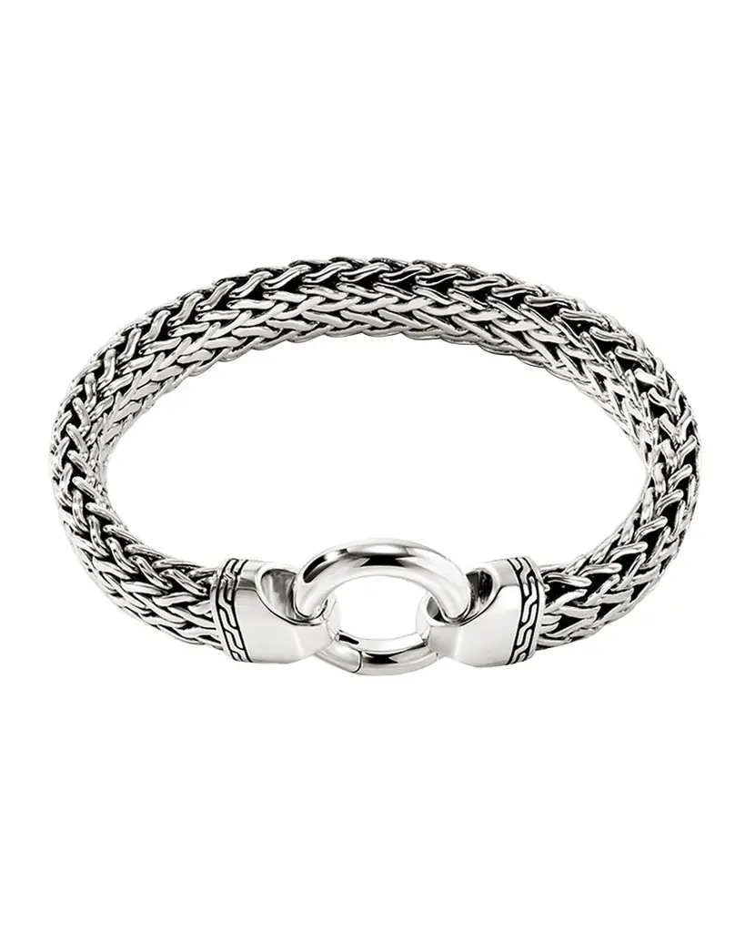 John Hardy Men 's Sterling Silver Flat Chain Bracelet, 11mm