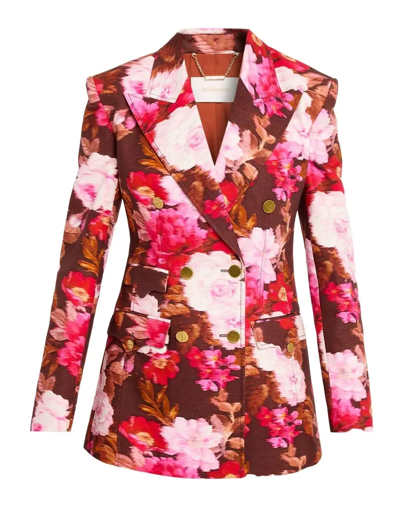 Zimmermann Luna Printed Drill Blazer