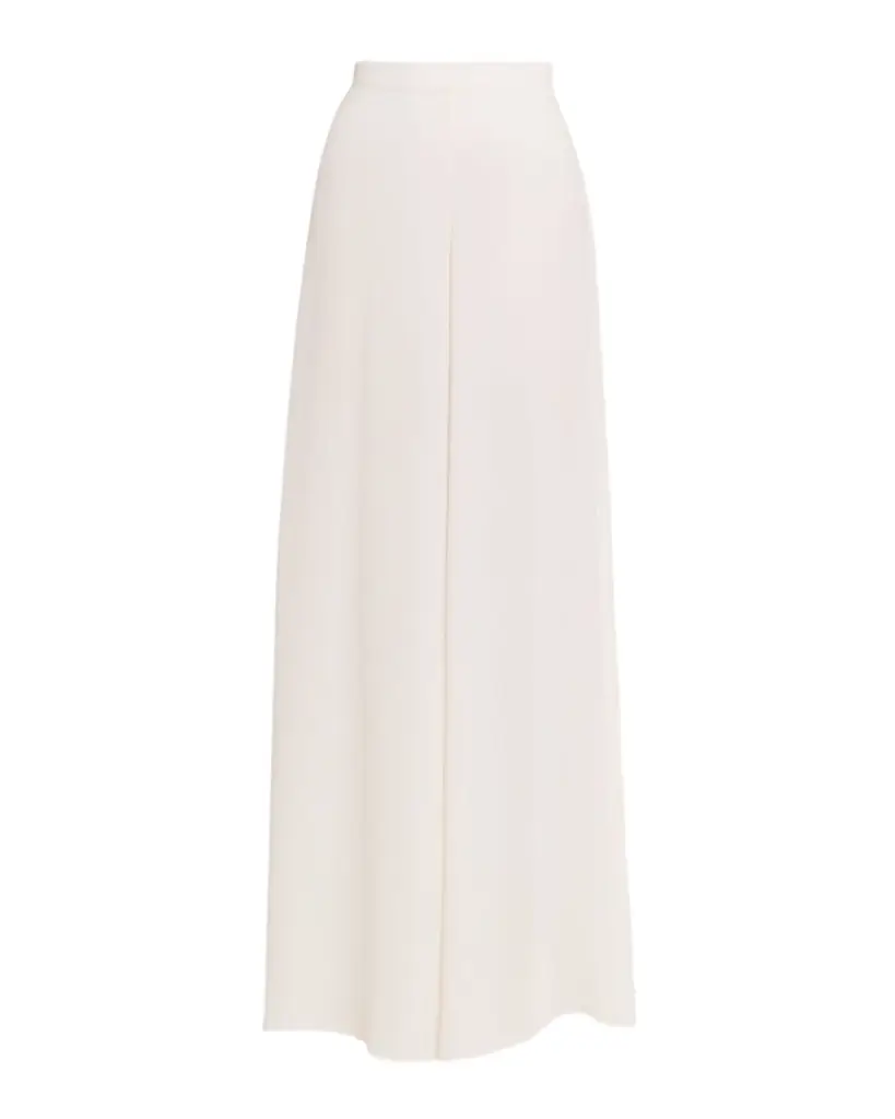 LAPOINTE Georgette Wide-Leg Pants with Pockets
