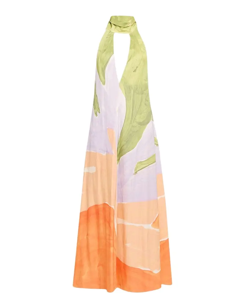 Significant Other Malina Printed Halter Maxi Dress