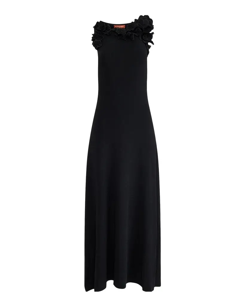 Altuzarra Woolfe Floral Appliqué Maxi Dress
