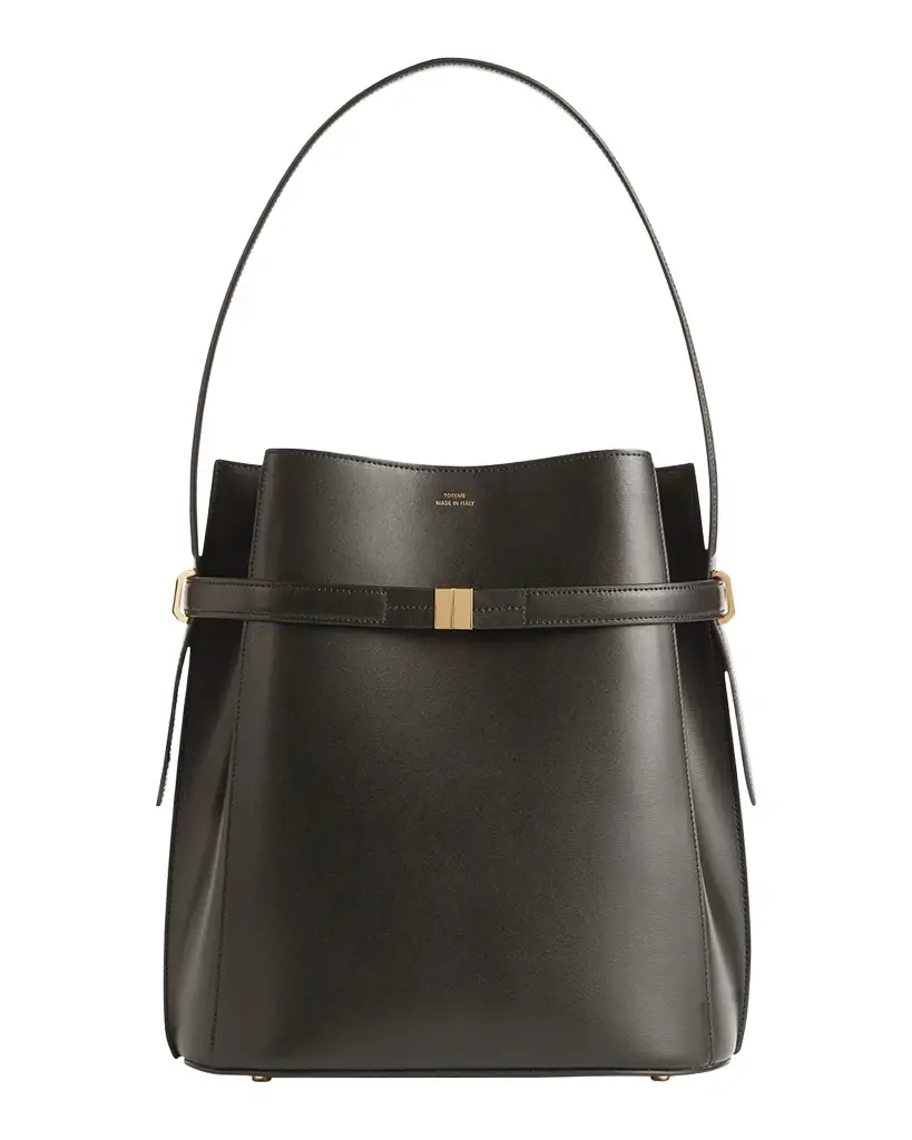 Toteme Belted Napa Leather Bucket Bag