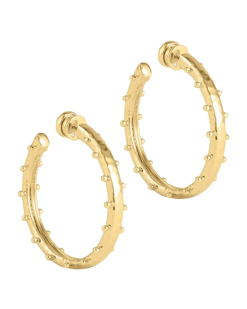 Anabel Aram Jewelry Milos Gold Medium Hoop Earrings