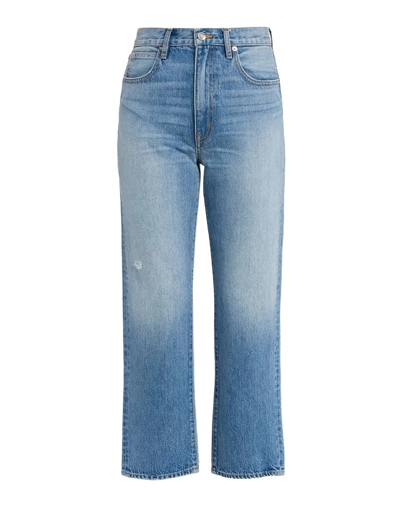 SLVRLAKE London Cropped Straight-Leg Jeans
