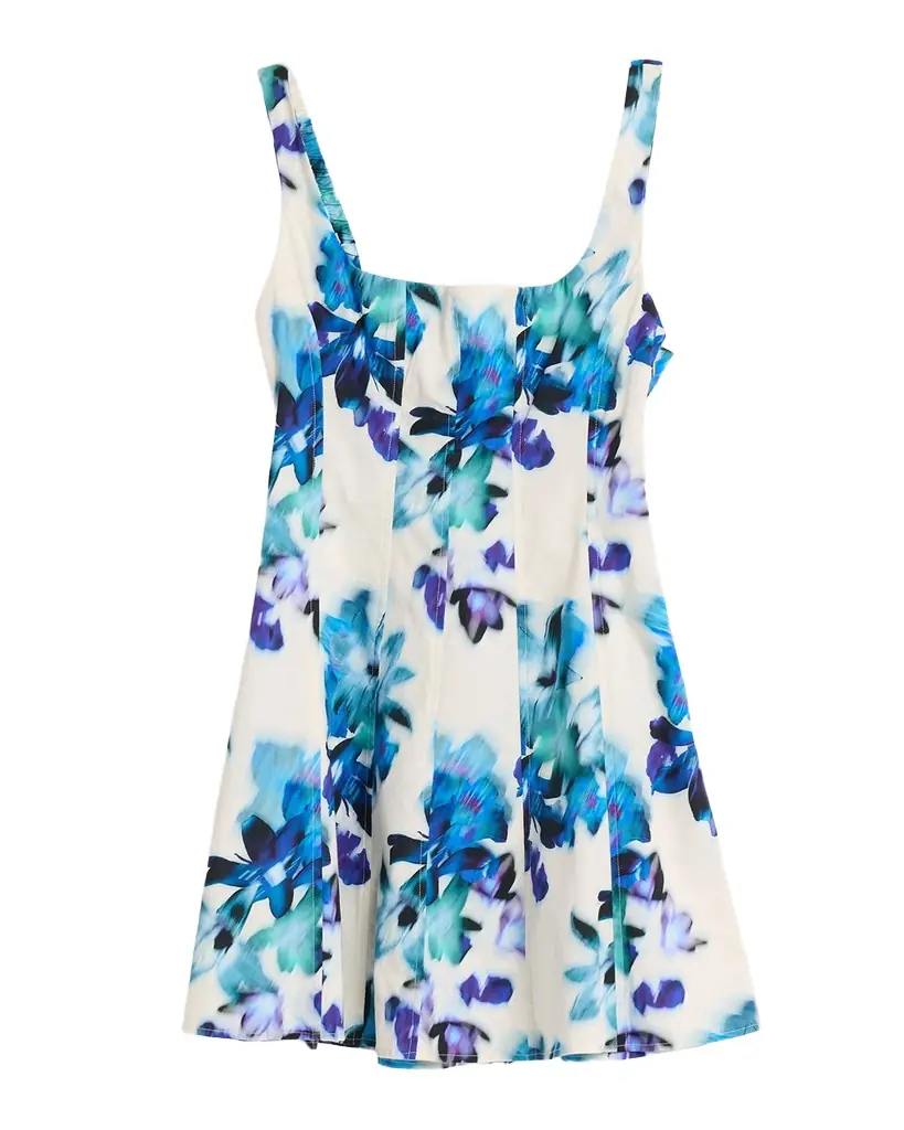 MISA Los Angeles Lottie Blurred Bouquet Mini Dress