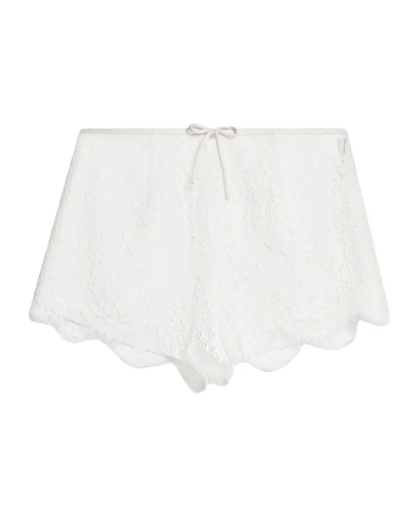 LoveShackFancy Lavendine Lace Shorts