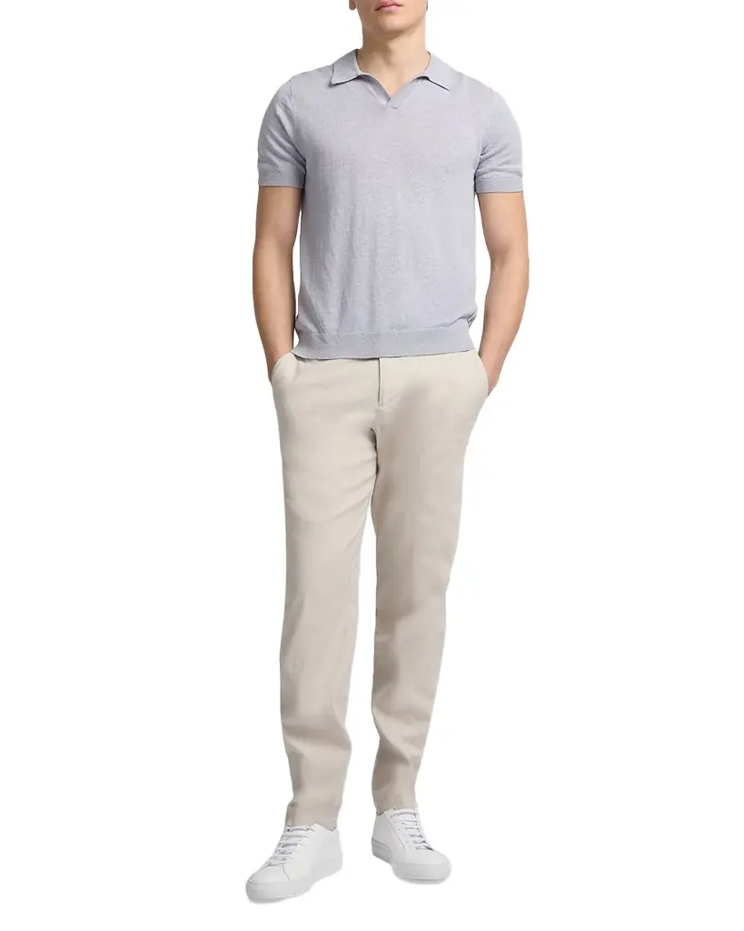 Onia Men 's Stretch Linen Flat-Front Trousers