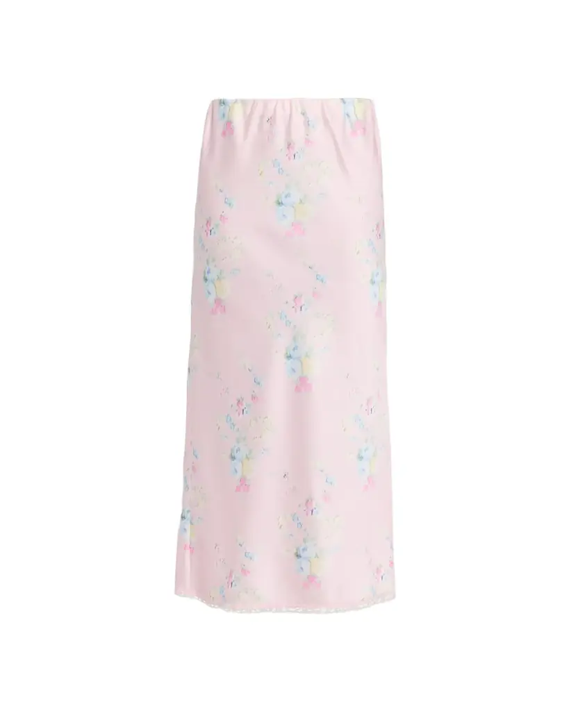 LoveShackFancy Kalo Satin Maxi Skirt
