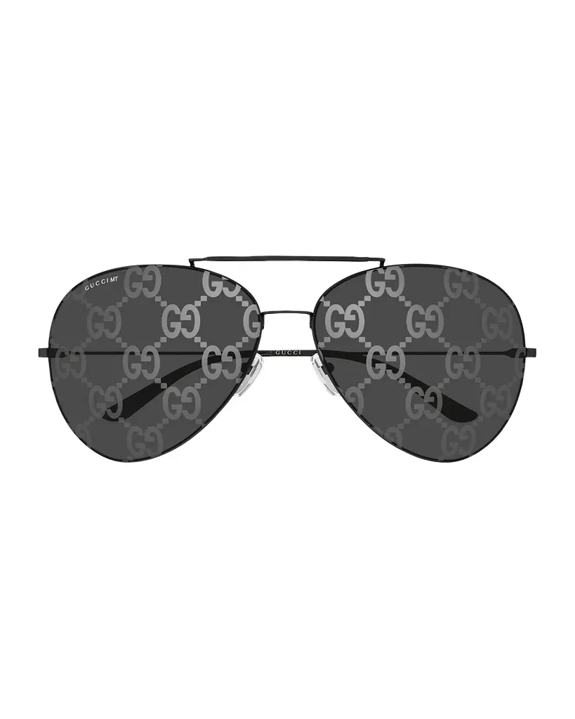 Gucci Men 's GG2172S-002 Metal Pilot Sunglasses