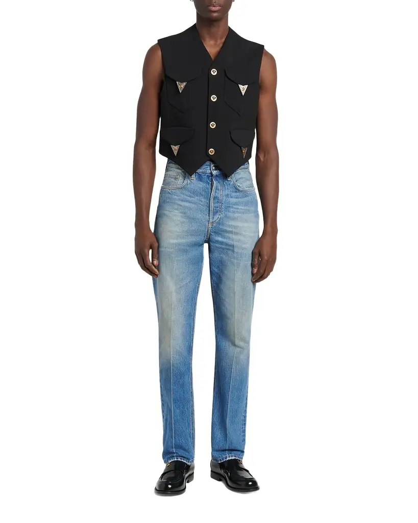 Versace Men's Straight-Leg Denim Jeans
