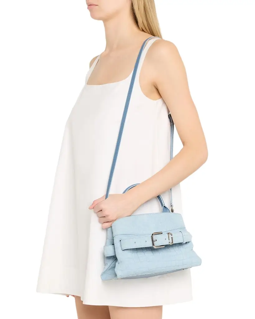 Marc Jacobs The Suede Croc Dakota Small Satchel Bag