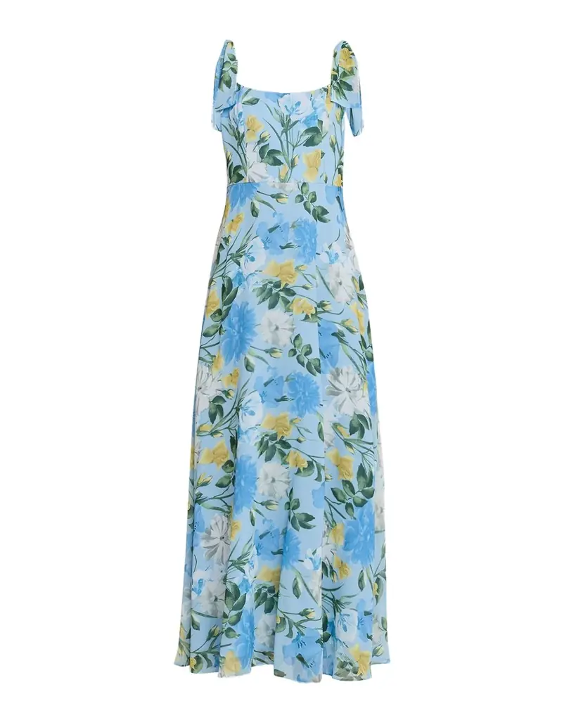 Sachin & Babi Pearl Sleeveless Floral-Print Gown