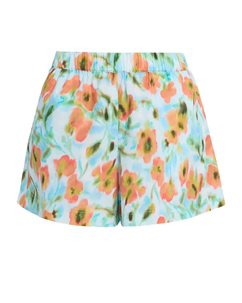 Tanya Taylor Fallon Floral Cotton Shorts