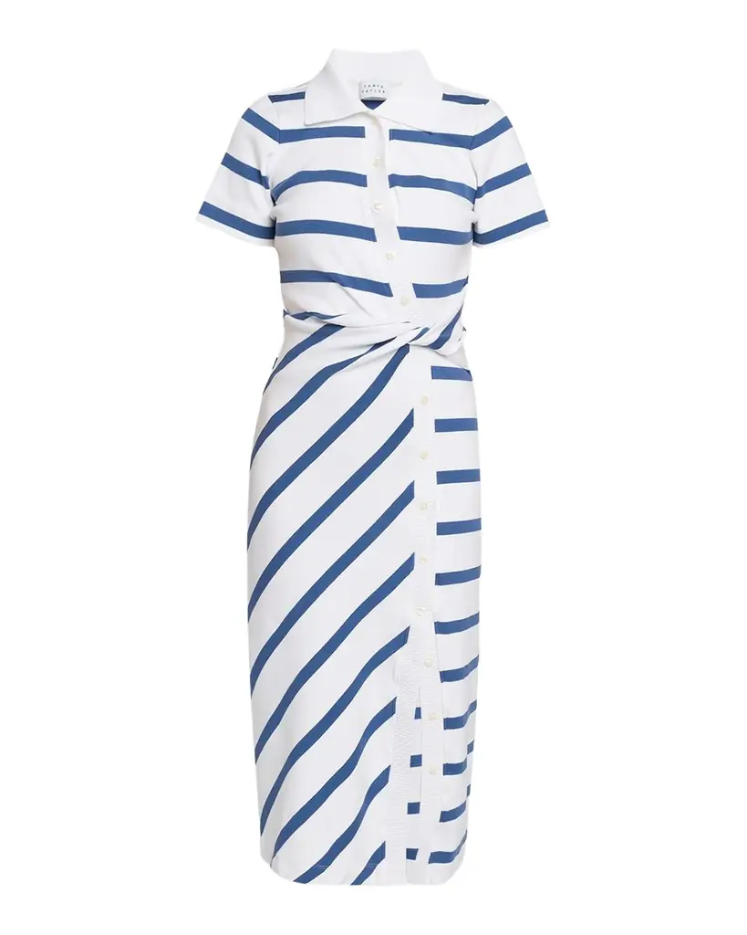 Tanya Taylor Ellicot Stripe Short-Sleeve Shirtdress