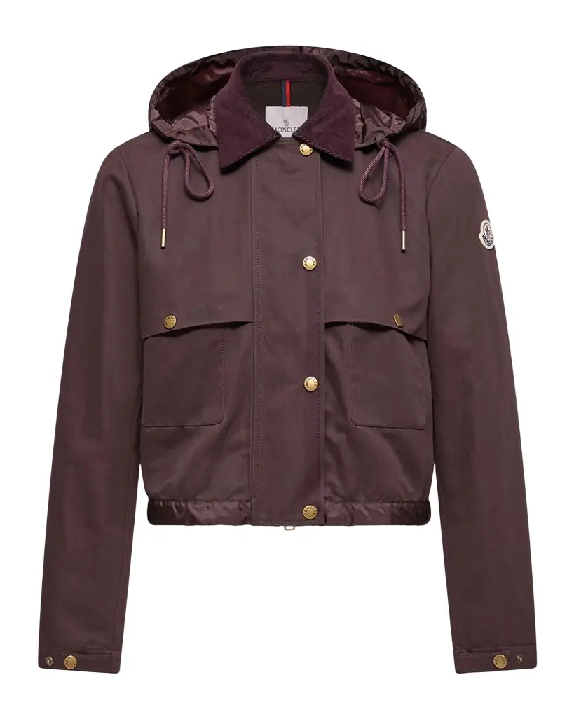 Moncler Aconitum Hooded Cotton & Linen Blend Shirt Jacket
