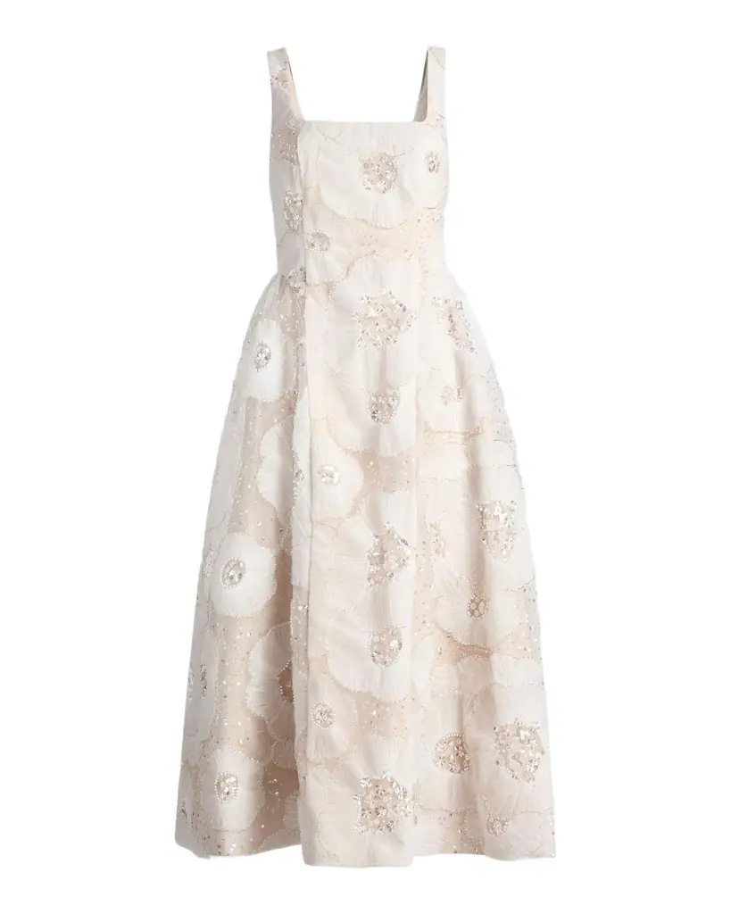 Milly Arianna Tulle Flower Beaded Dress