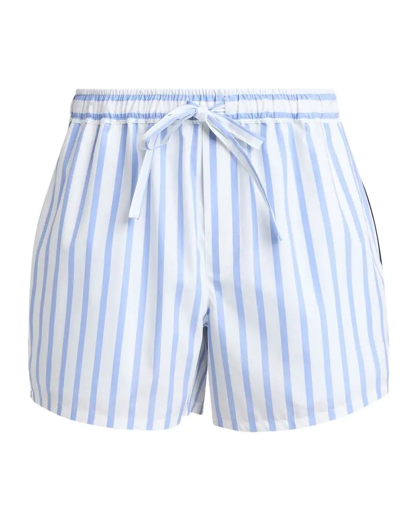 Dolce & Gabbana Men 's Cotton and Silk Stripe Drawstring Lounge Shorts