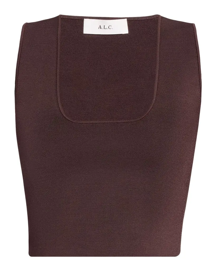 A.L.C. Sera Square-Neck Crop Top