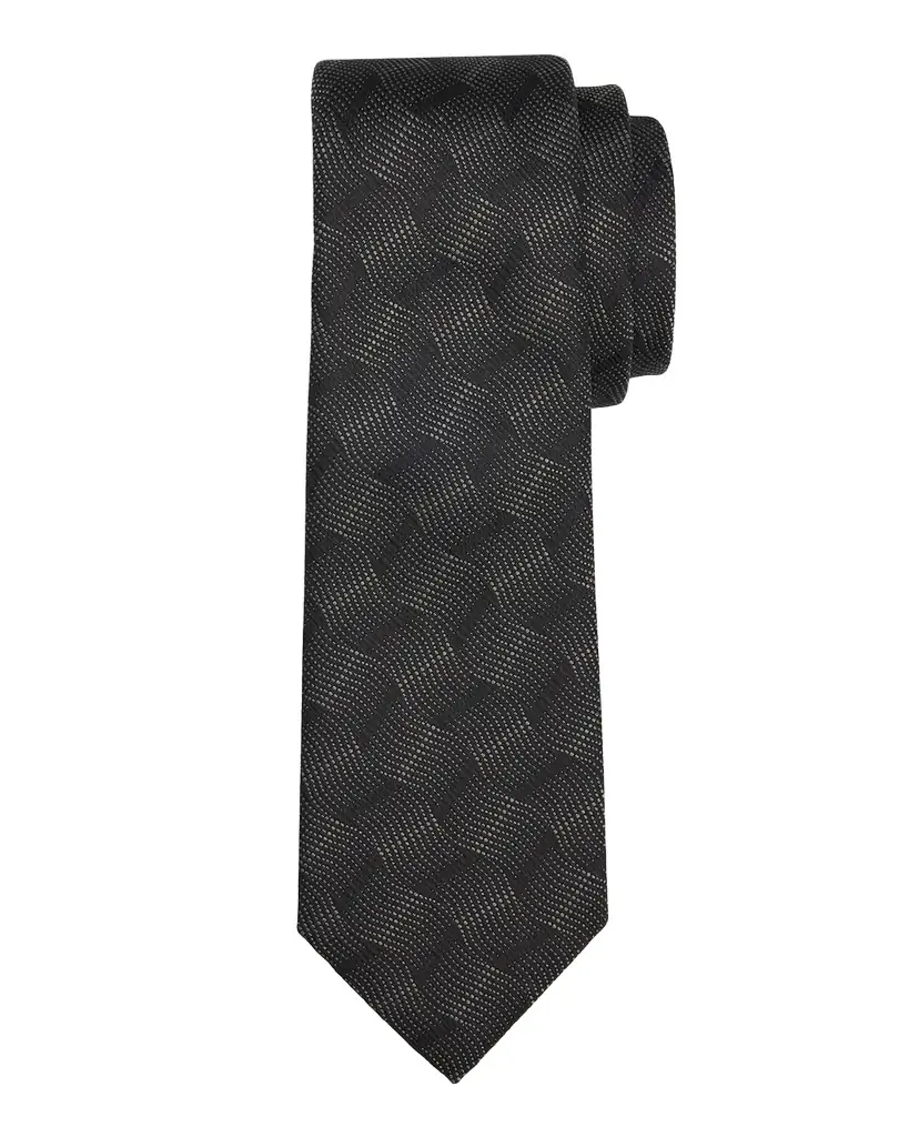 Emporio Armani Men 's Wave Jacquard Silk Tie