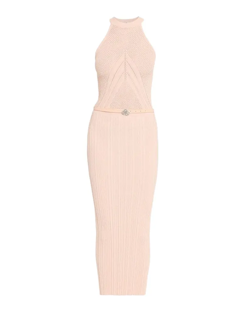 chiara boni la petite robe satin sash sheath dress Chiara Boni La Petite Robe Satin Sash Sheath Dress