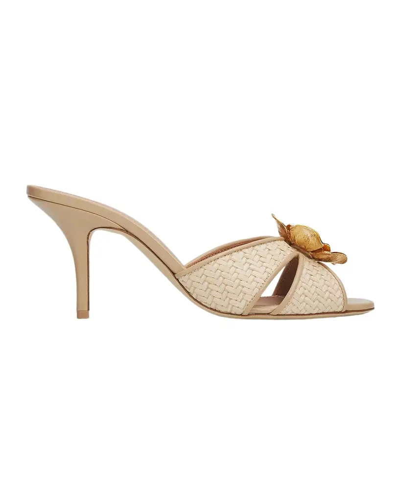 Malone Souliers 70mm Suri Raffia Mule Sandals
