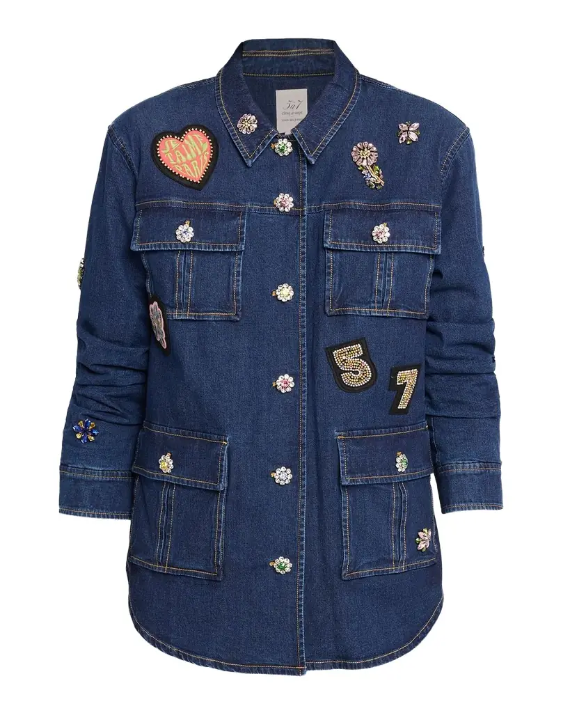 Cinq a Sept Vera Retro Love Denim Jacket