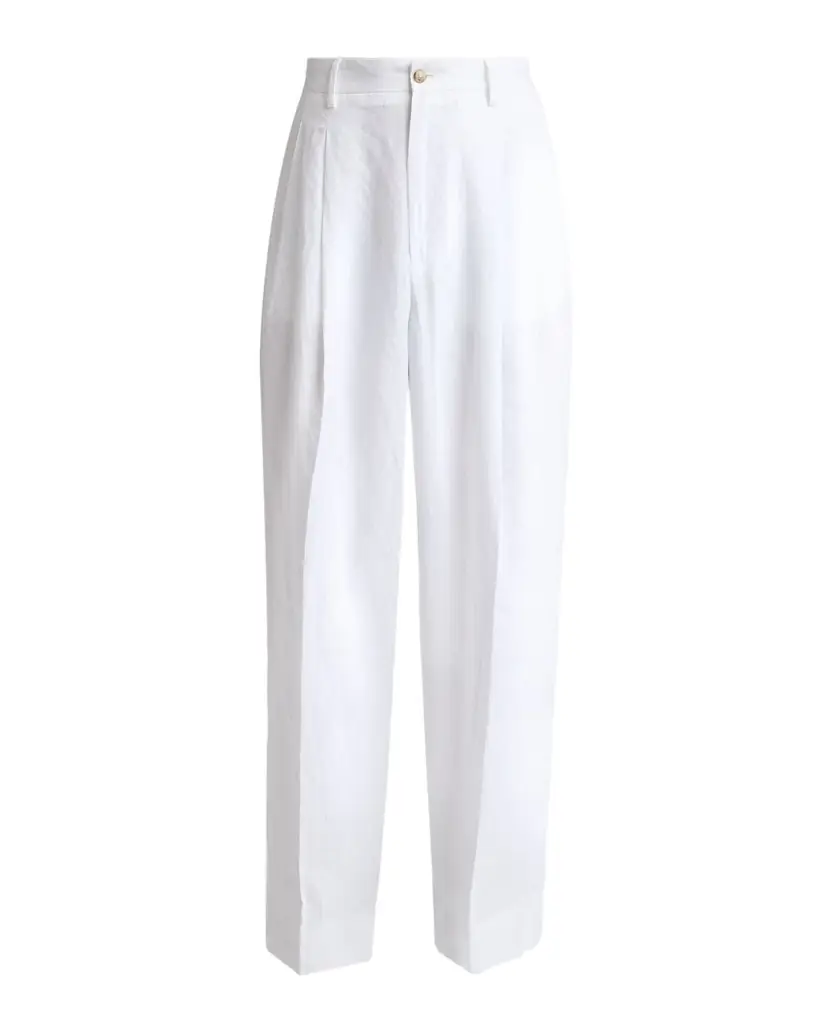 Dolce & Gabbana Men 's Linen Wide-Leg Pleated Trousers