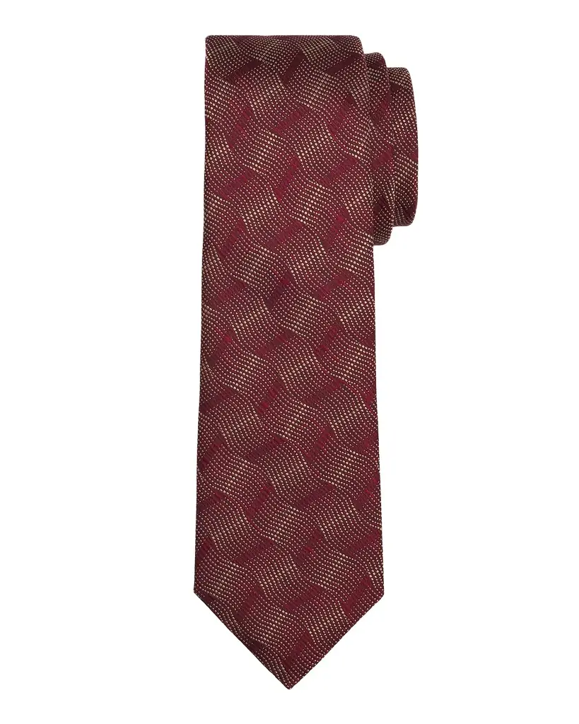 Emporio Armani Men 's Wave Jacquard Silk Tie