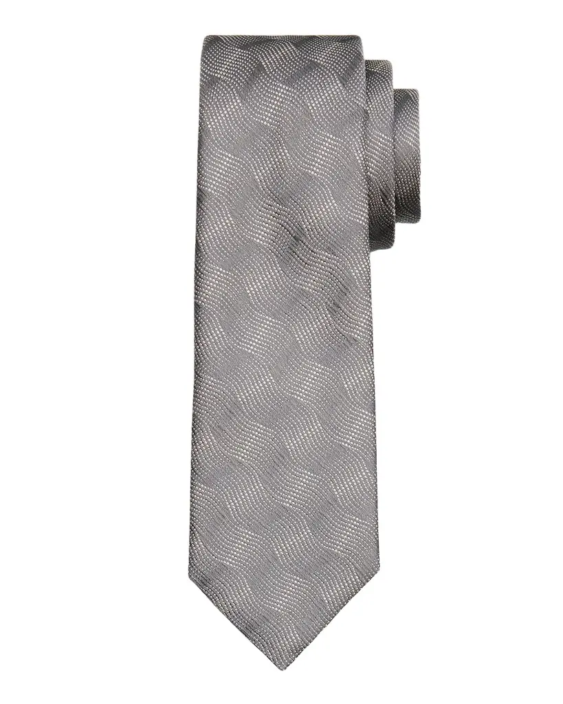 Emporio Armani Men 's Wave Jacquard Silk Tie