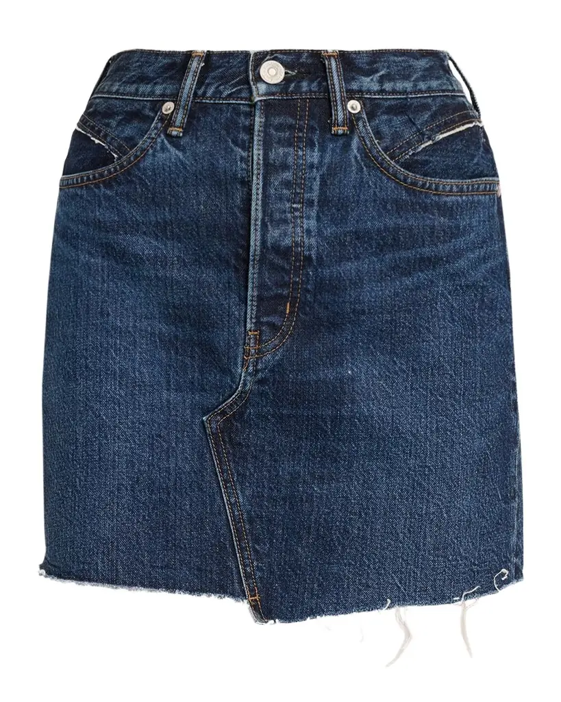 MOUSSY VINTAGE Duxbury Western Denim Mini Skirt