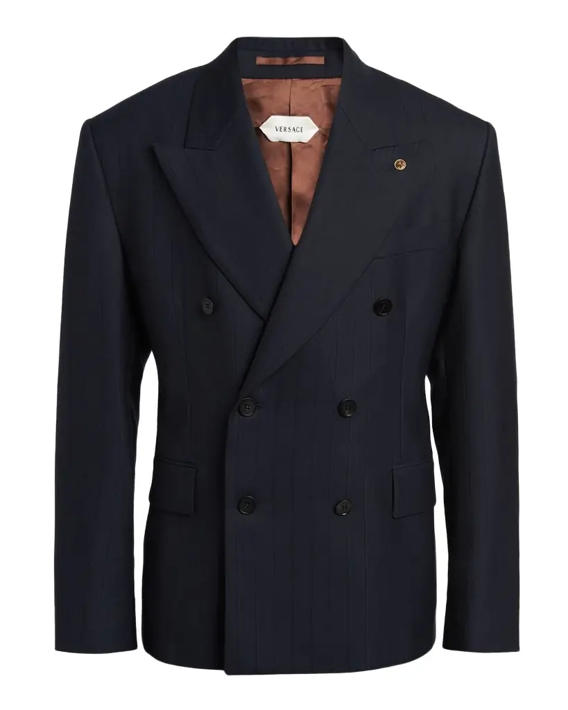 Versace Men 's Pinstriped Wool Formal Jacket