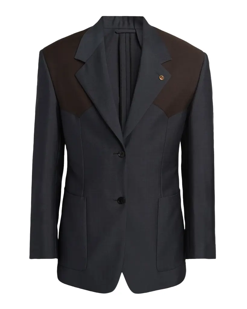Versace Men 's Single-Breasted Wool Formal Jacket