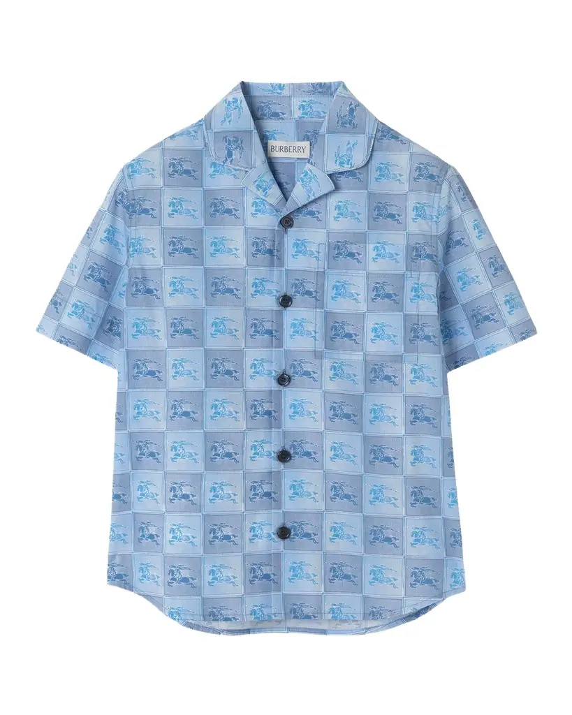 Burberry Boy 's Xanadu EKD Checkerboard Shirt, Size 4-14