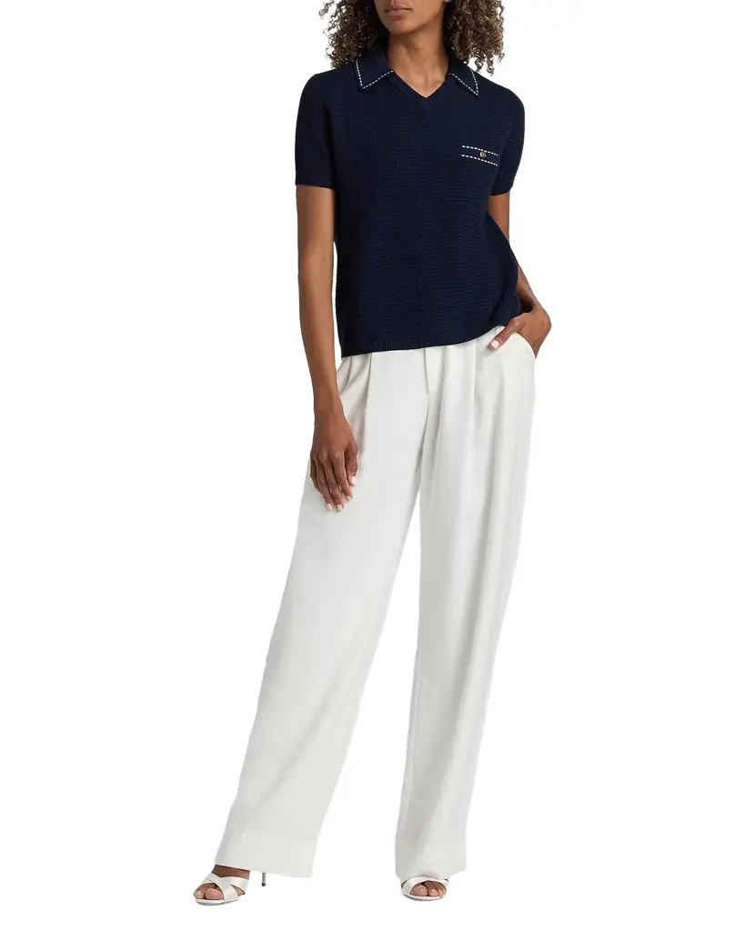 Versace Medusa Knit Cotton Polo