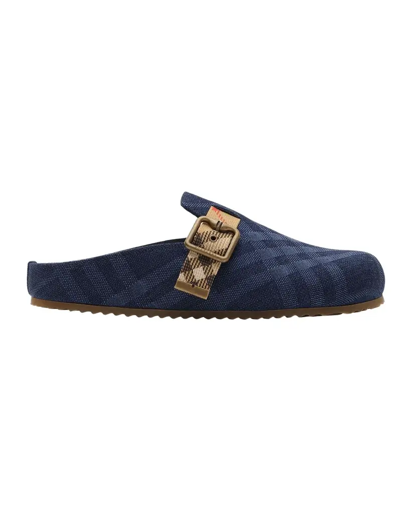 Burberry Check Denim Urchin Clogs