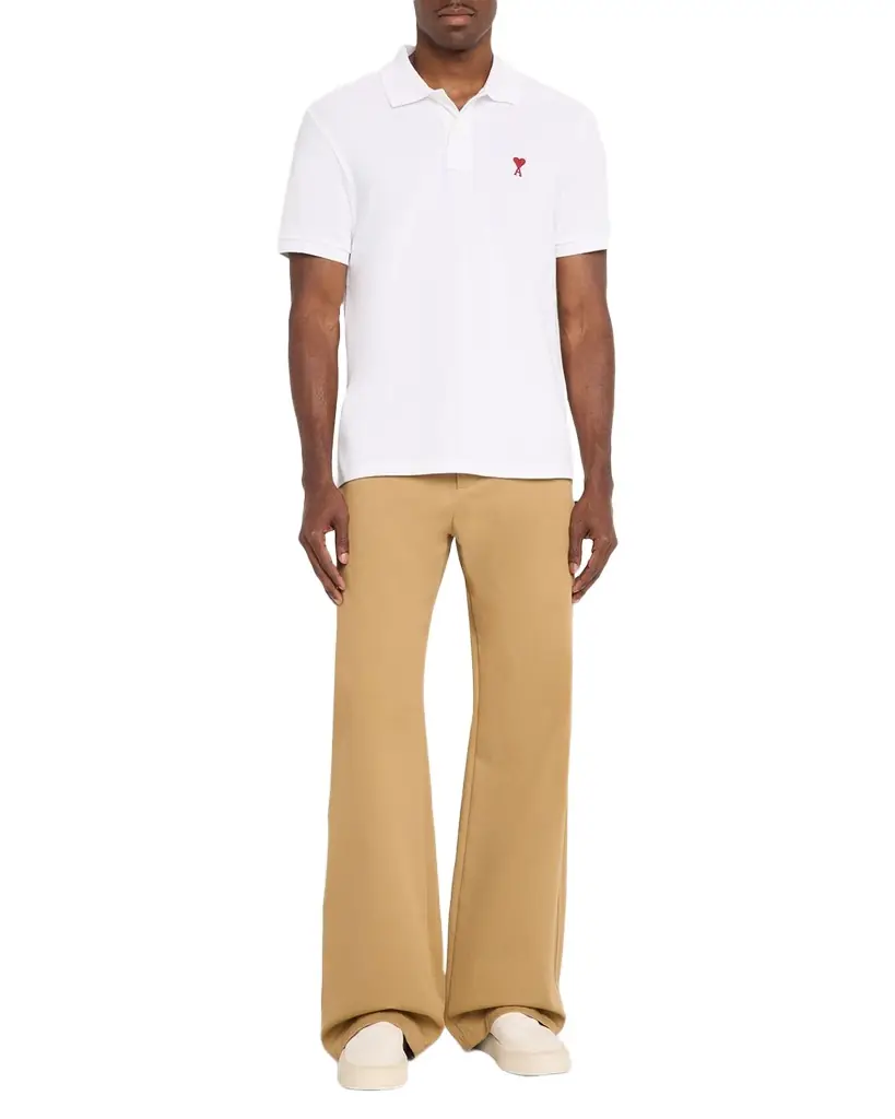 Ami Paris Men 's Ami de Coeur Cotton Polo Shirt