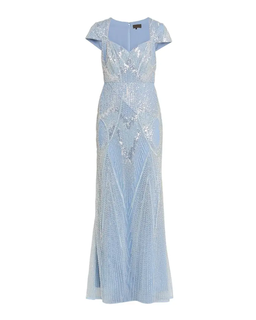 theia gia beaded shawl-embellished dress Theia Gia Beaded Shawl-Embellished Dress - Dresses & Skirts - Free Shipping