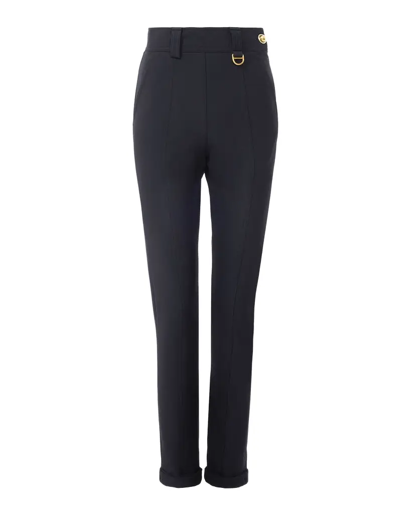 Chloe Stretch Knit High-Waisted Fitted Trousers