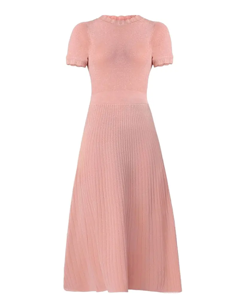 Shoshanna Darby Shimmer Knit Maxi Sweater Dress