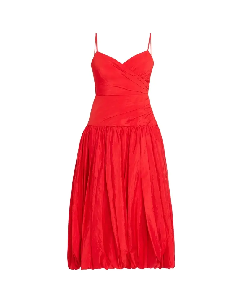 cinq a sept red leather dress Tade Dress by Cinq Sept