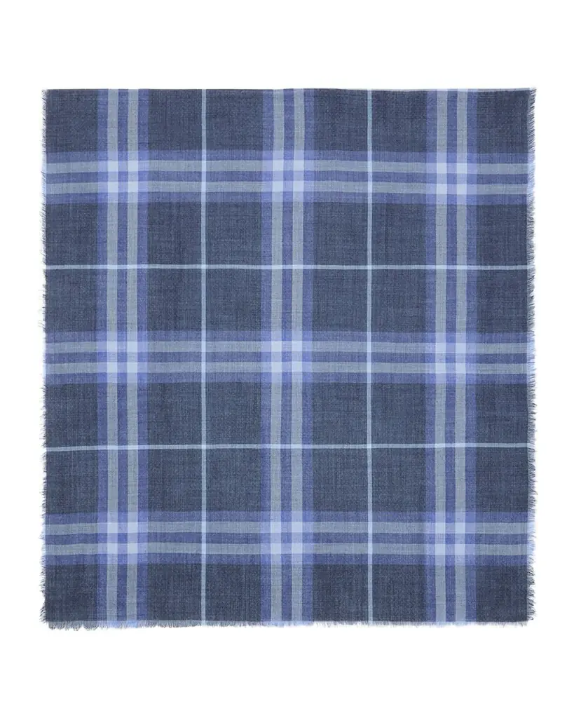 Burberry Wide Check Wool & Silk Scarf