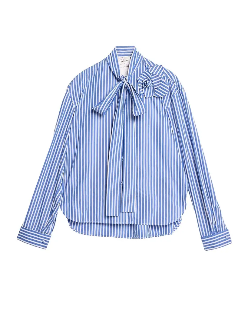 AKNVAS Flor Tied Poplin Shirt