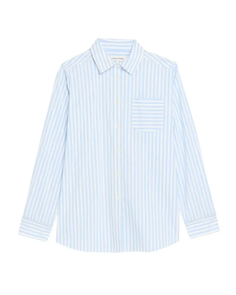 Solid and Striped The Avril Striped Button-Front Shirt